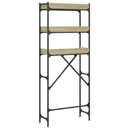 Vaskemaskineskab 67x25x163 cm konstrueret træ sonoma-eg