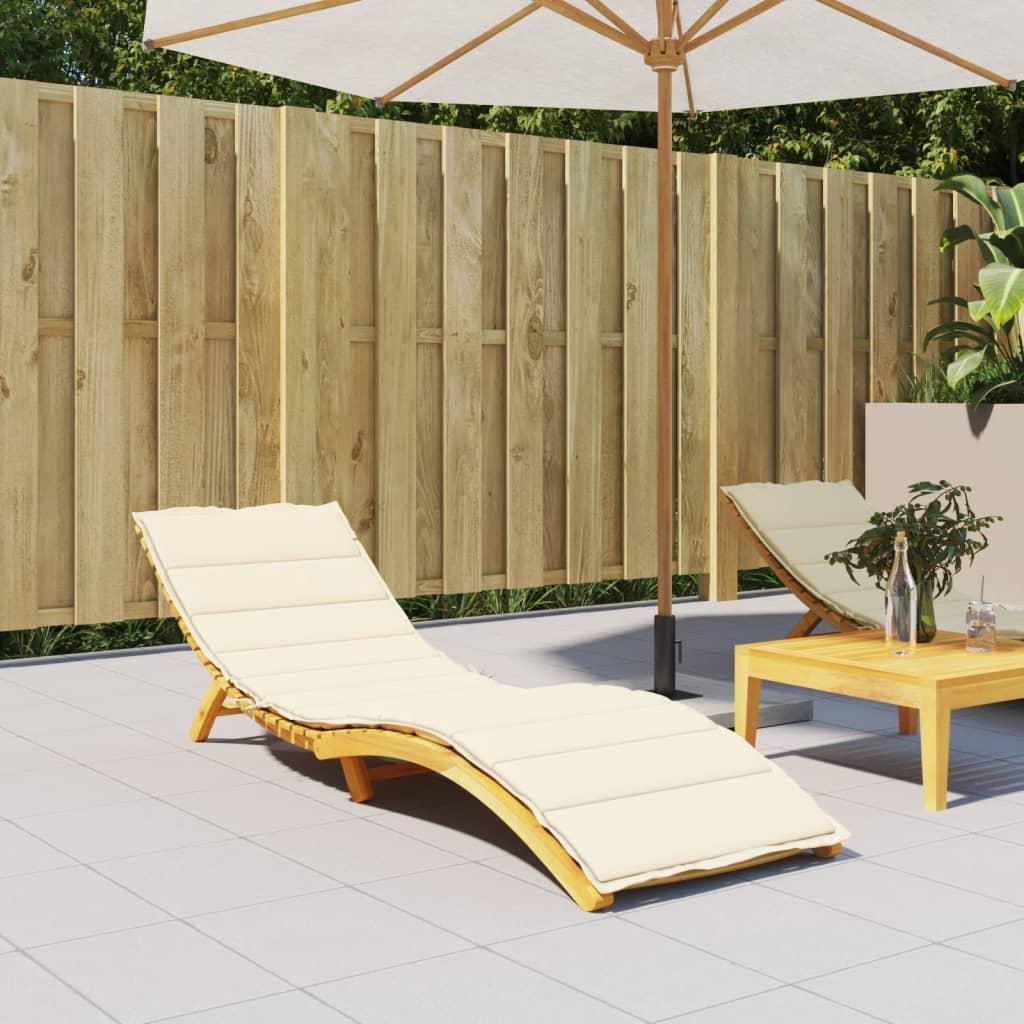 Hynde til liggestol 200x70x3 cm oxfordstof cremefarvet