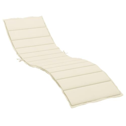 Hynde til liggestol 200x70x3 cm oxfordstof cremefarvet