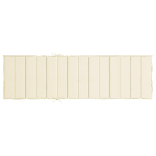 Hynde til liggestol 200x70x3 cm oxfordstof cremefarvet
