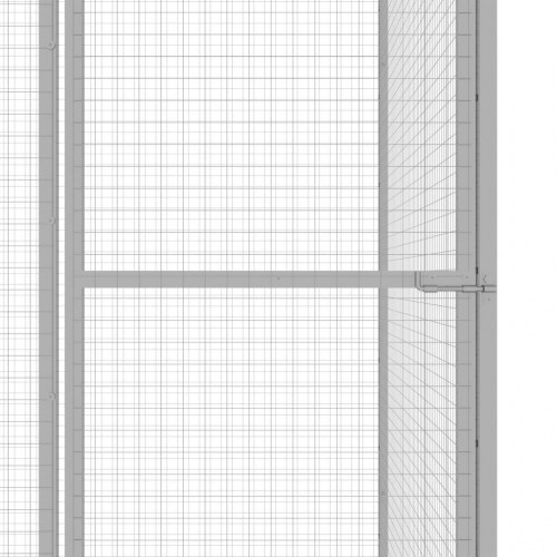 Kattebur 1,5 × 1,5 × 1,5 m - galvaniseret stål, sølvfarvet