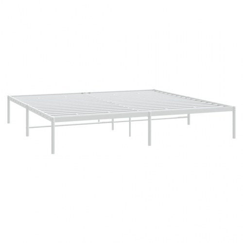 Sengeramme i metal 180 × 200 cm - hvid