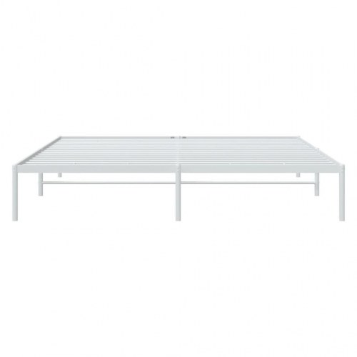 Sengeramme i metal 180 × 200 cm - hvid