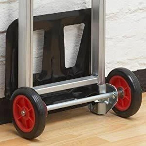 Meister foldbar sækkevogn/trillebør - sort/rød, 90 kg