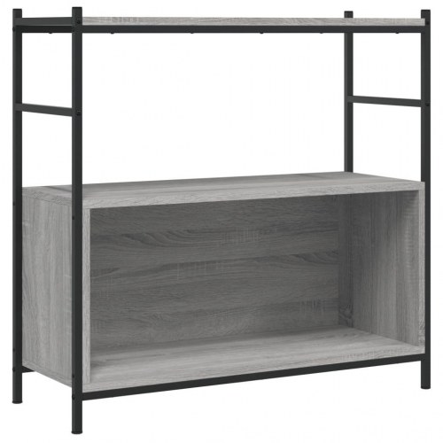 Skrivebord 80x30x78,5 cm konstrueret træ og jern grå sonoma-eg