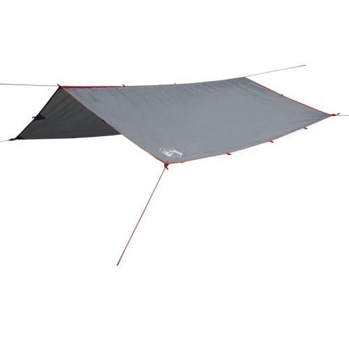 Tarp 300 × 294 cm - vandafvisende campingpresenning, grå/orange