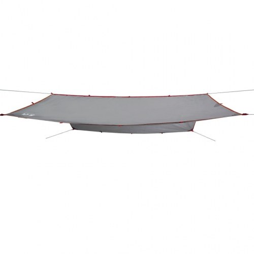 Tarp 300 × 294 cm - vandafvisende campingpresenning, grå/orange