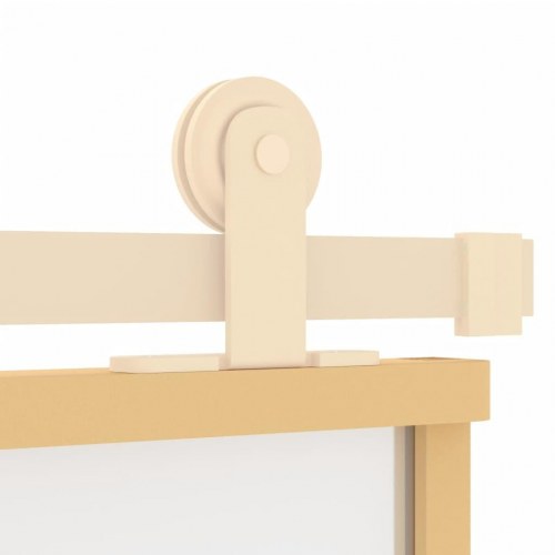 Skydedør 102,5×205 cm - matteret sikkerhedsglas, aluminium i gylden finish