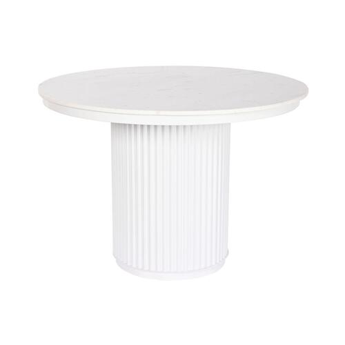 Spisebord Home ESPRIT Hvid Metal Marmor 110 x 110 x 76 cm