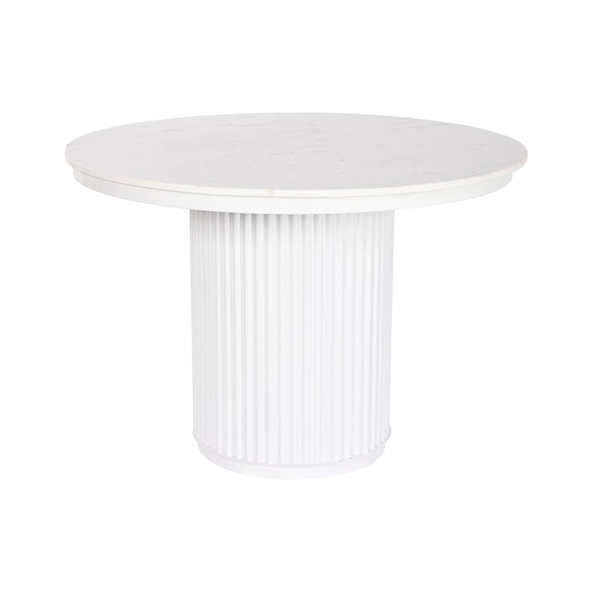 Spisebord Home ESPRIT Hvid Metal Marmor 110 x 110 x 76 cm