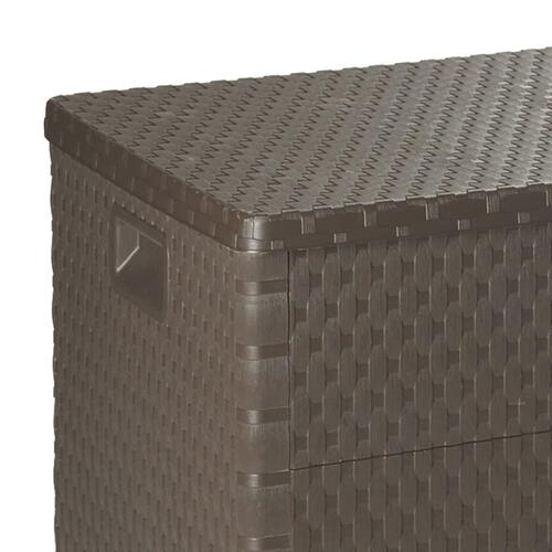 Udendørs opbevaringkasse 120x56x63 cm polyrattan brun
