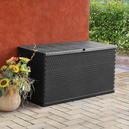 Udendørs opbevaringkasse 120x56x63 cm polyrattan antracitgrå