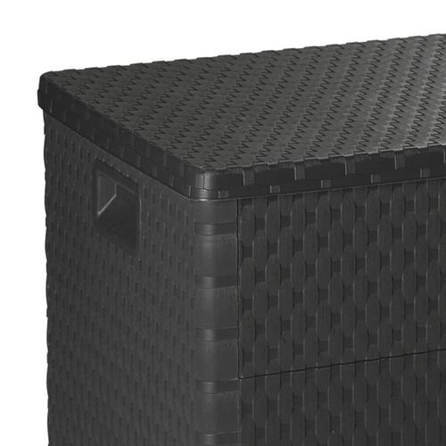 Udendørs opbevaringkasse 120x56x63 cm polyrattan antracitgrå