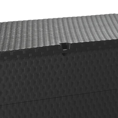 Udendørs opbevaringkasse 120x56x63 cm polyrattan antracitgrå