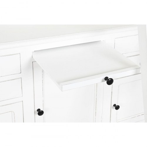 Reolsystem med stige - hvid træ/MDF, 137 × 38 × 234 cm