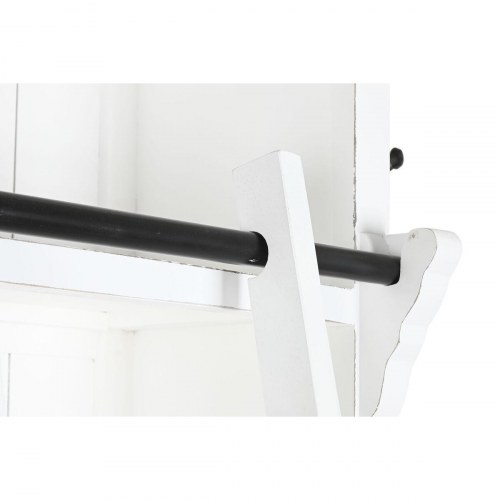 Reolsystem med stige - hvid træ/MDF, 137 × 38 × 234 cm