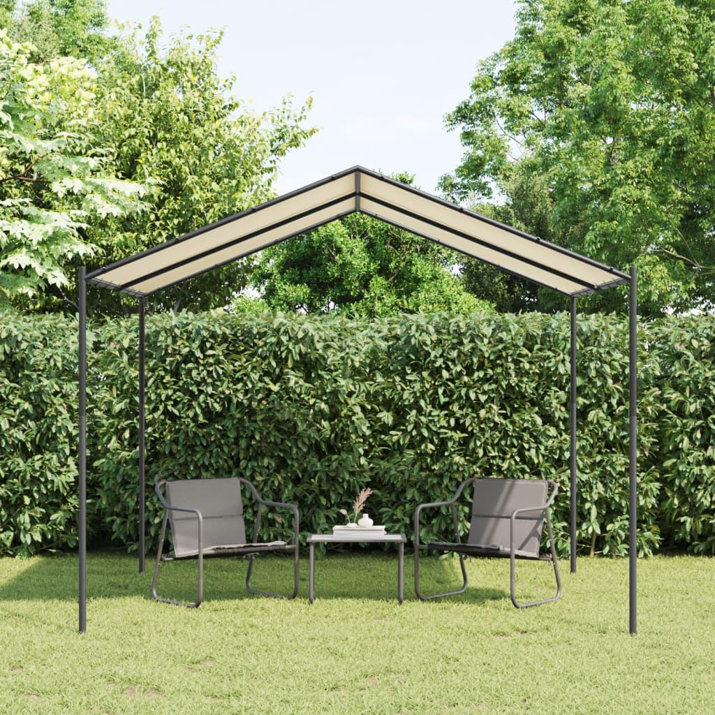 Pavillon 3x3 m stål og stof beige