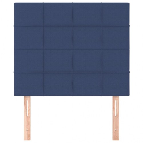 Sengegavl blå 90 x 5 x 118/128 cm stof