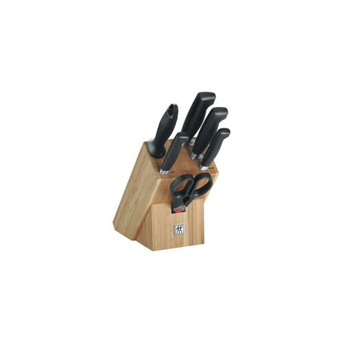 Sæt med køkkenknive og holder Zwilling 35068-002-0 Sort Stål Bambus Rustfrit stål Plastik 7 Dele