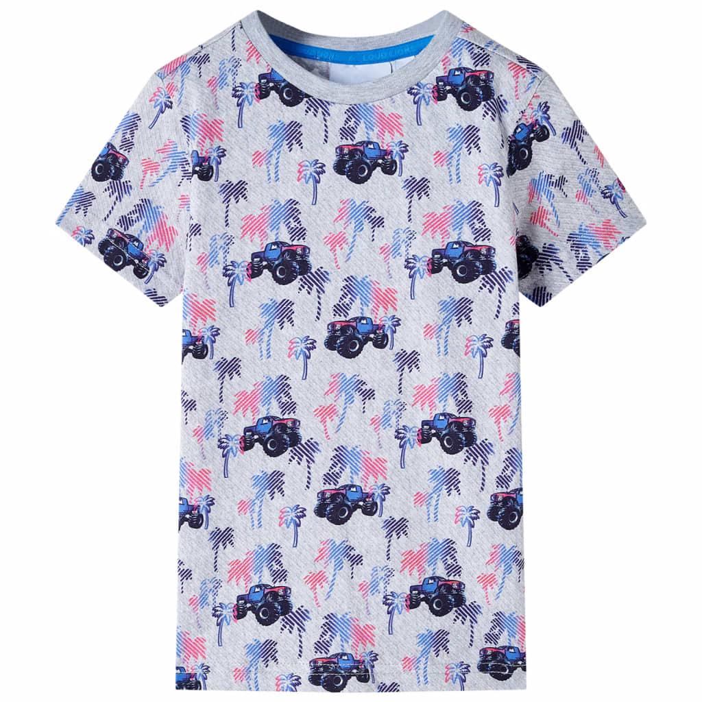 T-shirt til børn str. 128 gråmeleret