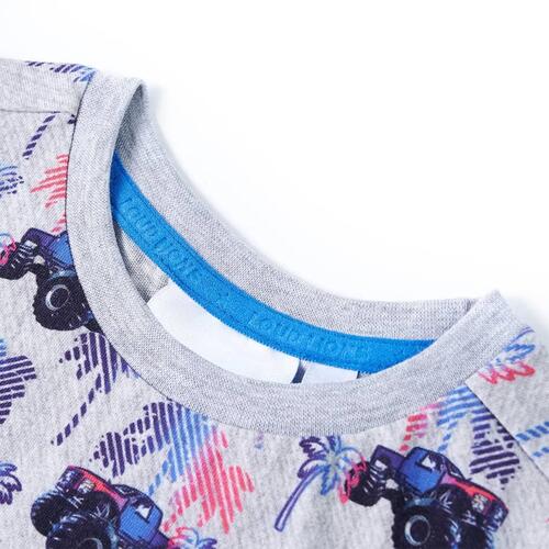 T-shirt til børn str. 128 gråmeleret