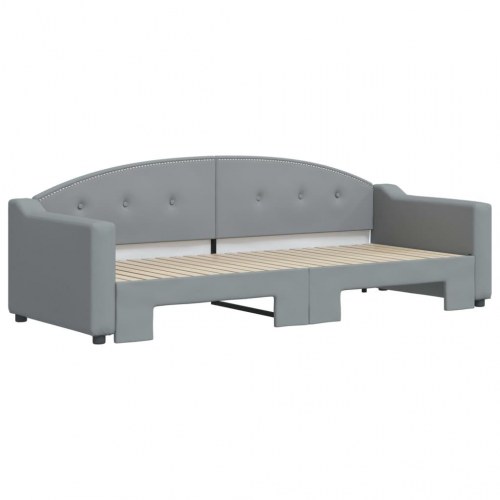 Daybed med udtræk 80 x 200 cm - lysegrå