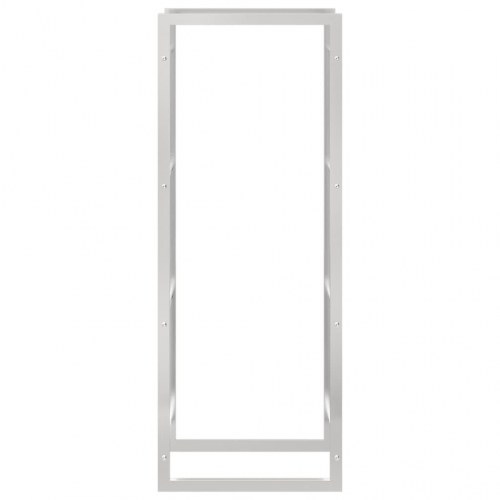 Brændestativ 50×28×132 cm - rustfrit stål, sølv
