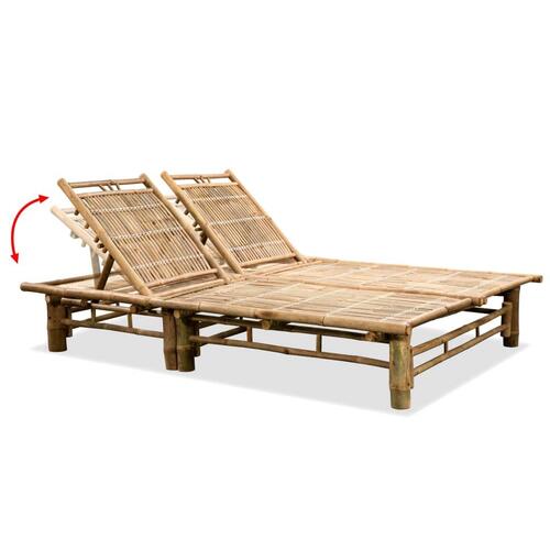 Dobbelt liggestol bambus