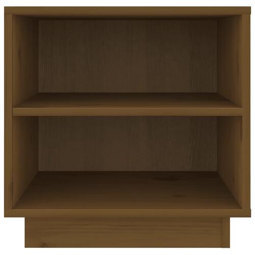 Sengeborde 2 stk. 40x34x40 cm massivt fyrretræ gyldenbrun