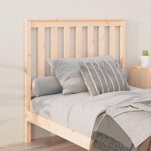 Sengegavl 106×6×101 cm i massivt fyrretræ - lameldesign