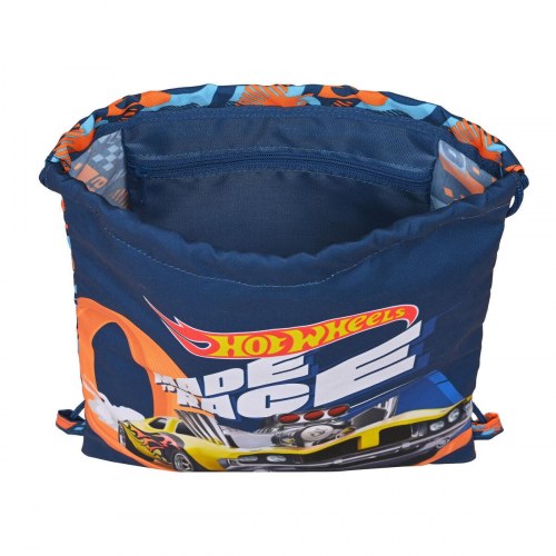 Skoletaske gymnastikpose Hot Wheels - Speed Club, orange/marineblå 26 × 34 cm