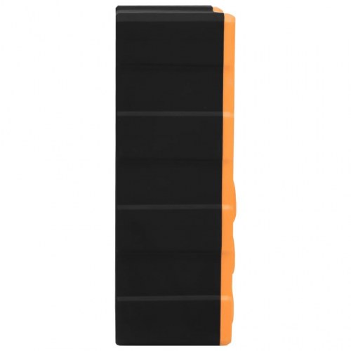 Skuffereol med 39 skuffer - 38 × 16 × 47 cm, orange/sort