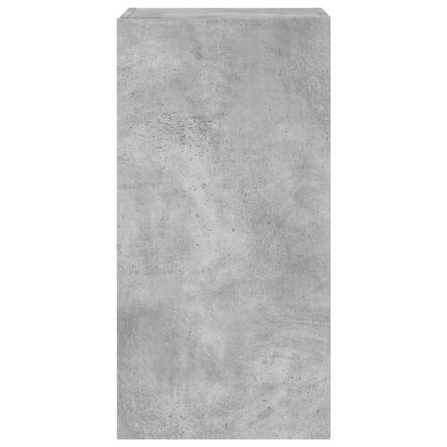 Væghængt tv-bord med LED-lys 40,5x35x80 cm betongrå