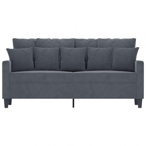 2-personers sofa i fløjl 158 cm - mørkegrå