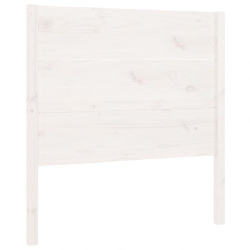 Sengegavl 106×4×100 cm - massivt fyrretræ, hvid
