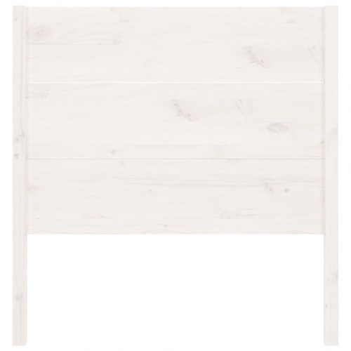 Sengegavl 106×4×100 cm - massivt fyrretræ, hvid