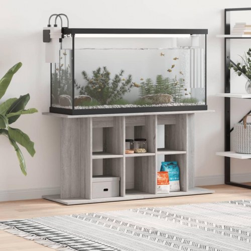 Akvariebord 120 × 40 × 60 cm i konstrueret træ - grå sonoma-eg