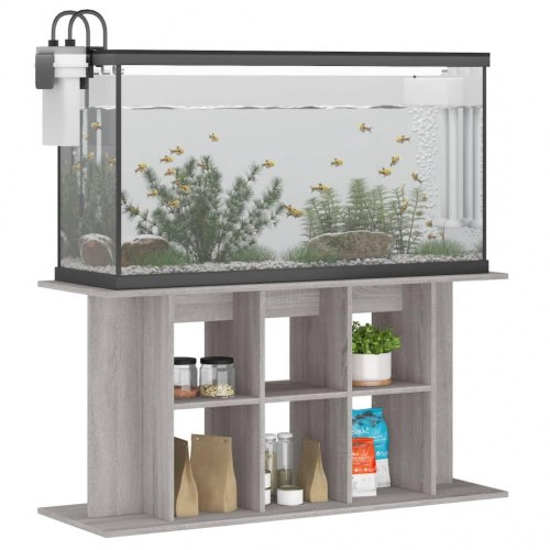 Akvariebord 120 × 40 × 60 cm i konstrueret træ - grå sonoma-eg
