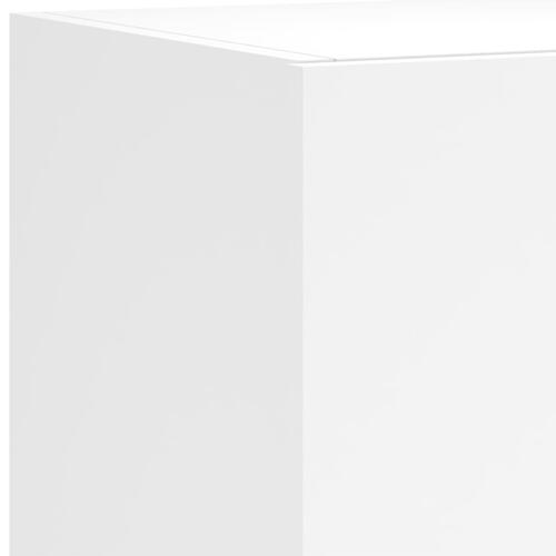Væghængte tv-borde 2 stk. med LED-lys 60x35x31 cm hvid