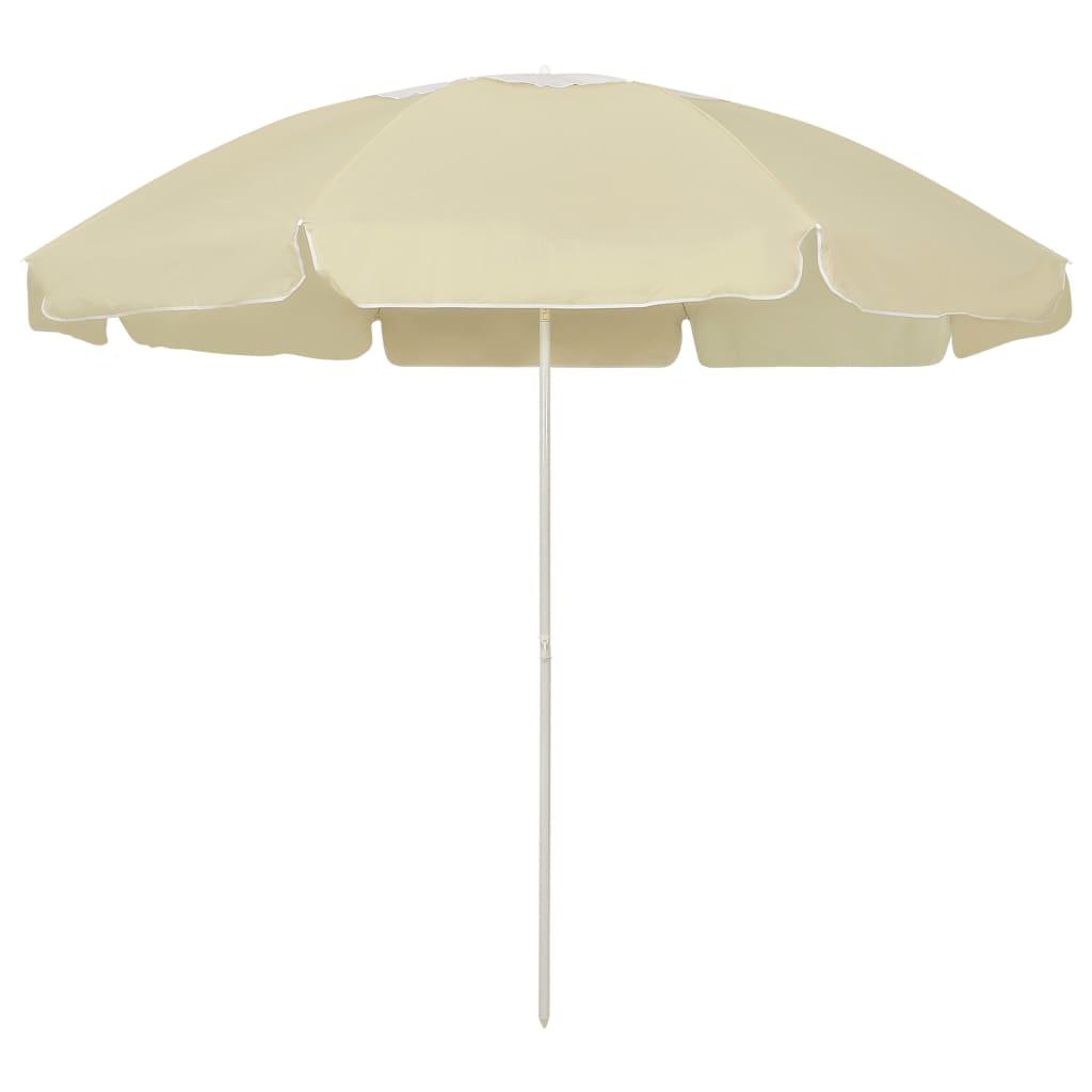 Strandparasol 240 cm sandgul