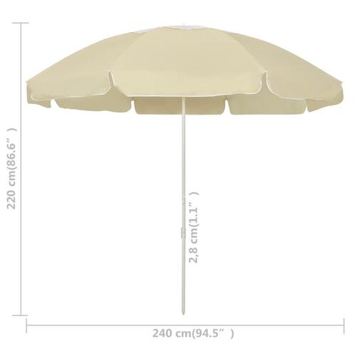 Strandparasol 240 cm sandgul
