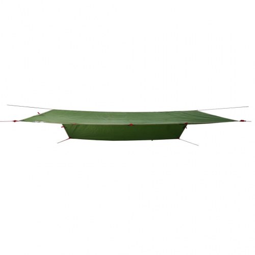 Tarp 360 × 294 cm - vandafvisende campingpresenning, grøn