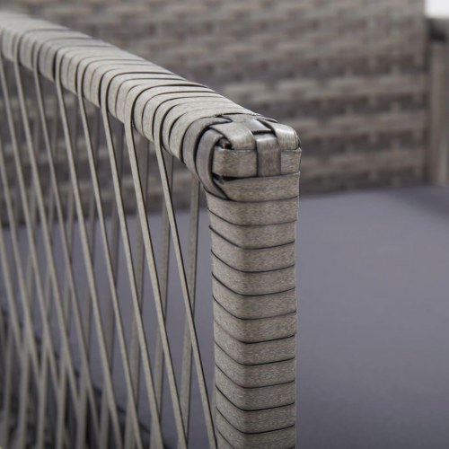 Havestole med hynder, 2 stk. - polyrattan, antracitgrå
