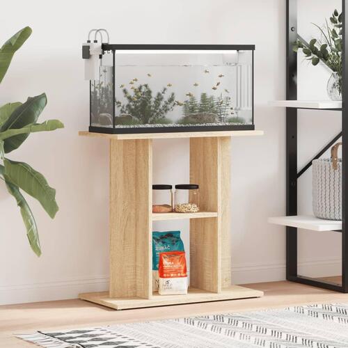 Akvariebord 60x30x60 cm konstrueret træ sonoma-eg