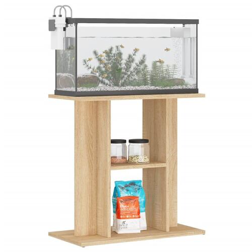Akvariebord 60x30x60 cm konstrueret træ sonoma-eg