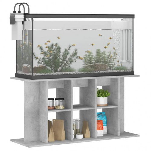 Akvariestativ i konstrueret træ - betongrå 120×40×60 cm
