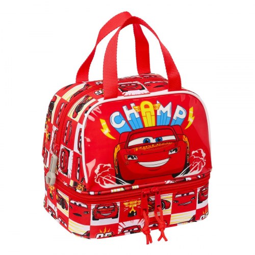 Cars madkasse med tilbehør - Let's Race, hvid/rød, 20 × 20 × 15 cm