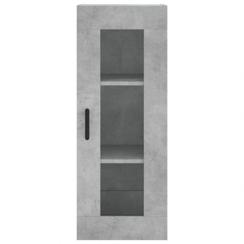 Vægskab 34,5×34×90 cm - betongrå med glasdør