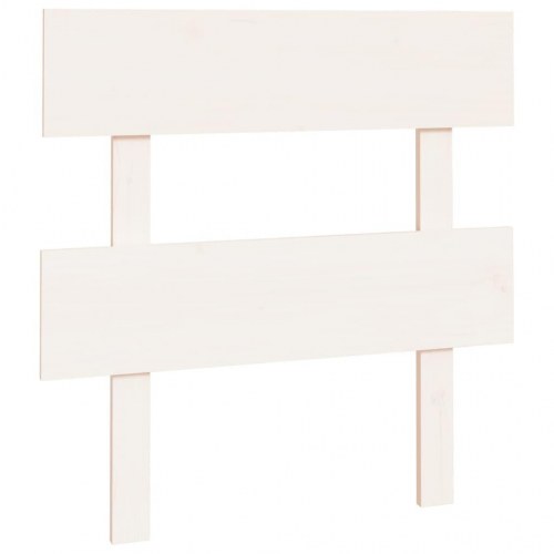 Sengegavl 103,5 x 3 x 81 cm - massivt fyrretræ, hvid