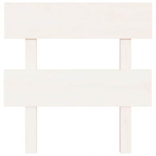 Sengegavl 103,5 x 3 x 81 cm - massivt fyrretræ, hvid